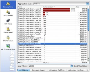 JProfilier Screenshot