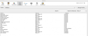 NetBeans shortcut filter