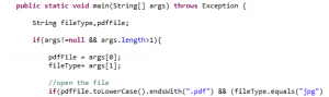 Image showing code indentation