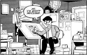 Scott McCloud introduces himself in graphic form.