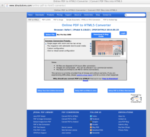Online PDF to HTML5 converter