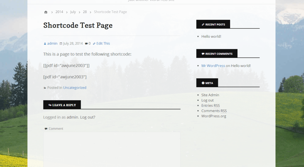 Creating a WordPress Plugin Part 3: Adding Shortcodes
