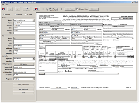 Civet uses JPedalXFA to display PDF files, including complicated XFA forms, for easy transcription of key indexing fields