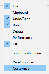git toolbar