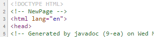 javadoc source