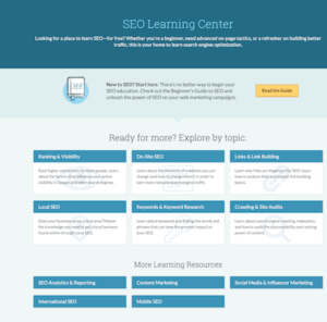 SEO learning center