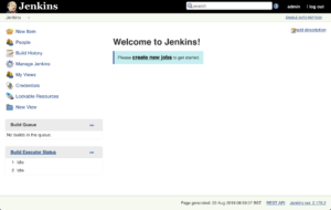Jenkins main page