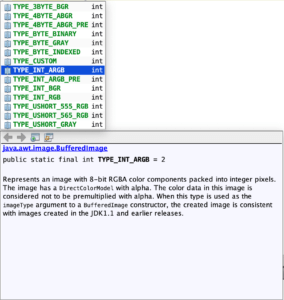 BufferedImage types