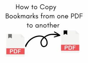 How to copy bookmarks from one PDF to another