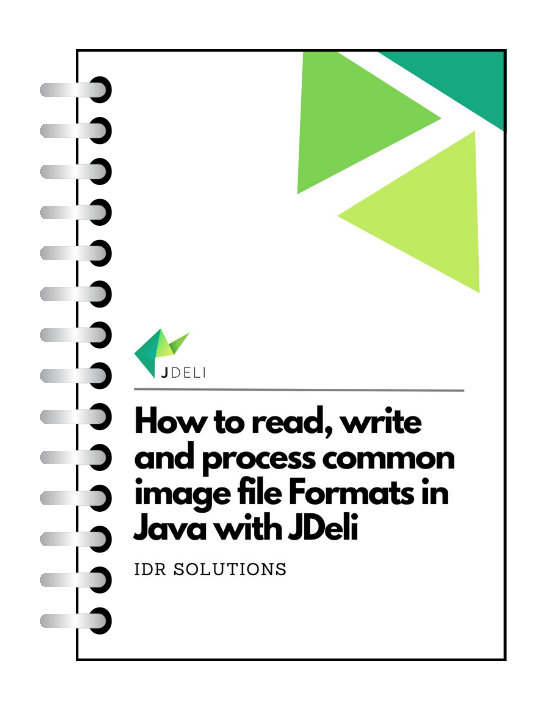 How to read, write and process common image file Formats in Java with JDeli