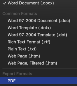 How to create PDF file step 2