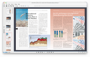 PDF with initial view using two page column and thumbnails