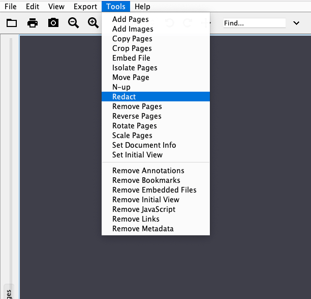redact text in the jpedal viewer